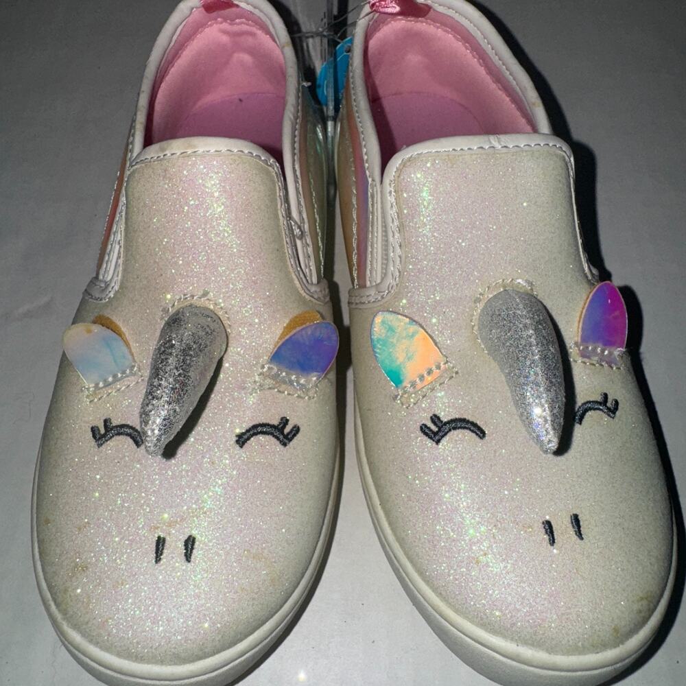 Caters Girls 12 Sip-on Sneaker Iridescent Gillter Unicorn School Playwear Casual